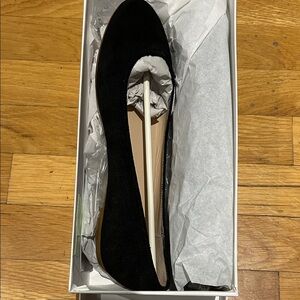 Garnet Hill Elegant Leather Black Flats- Made in Italy